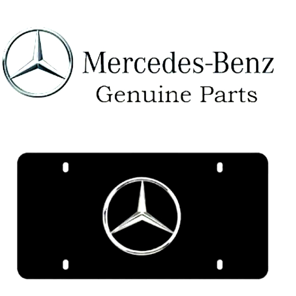 NEW: Mercedes-Benz Black All Metal License Plate W/3D Emblum